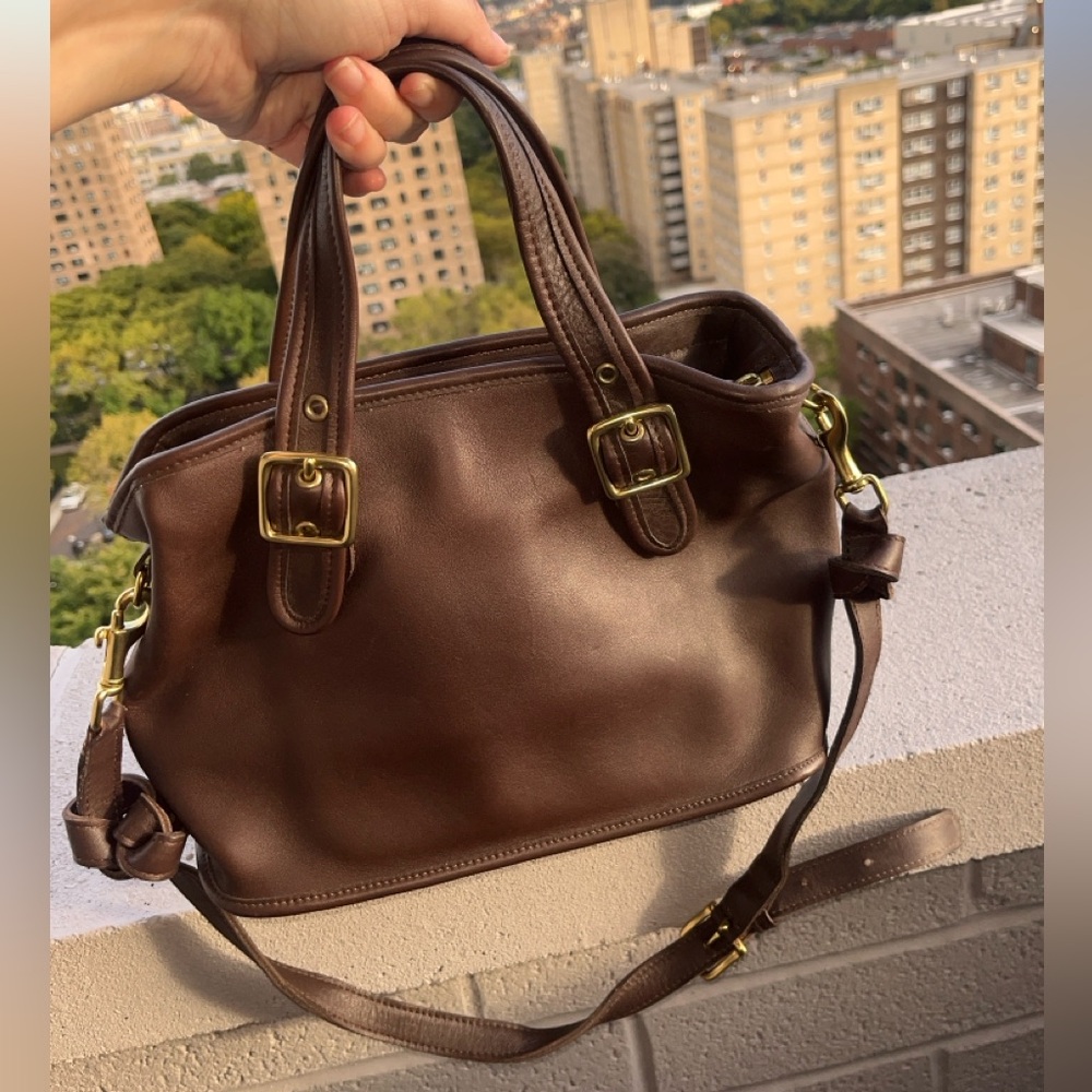 Vintage Brown Leather Coach Bag